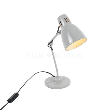 Grey Articulated Desk Lamp With Bulb